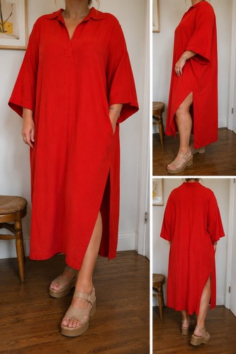 Abito caftano zara rosso - abito,