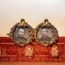 Doppia spilla antica Placcata in oro nove carati Liberty Gioiello ORIA