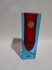 VASETTO IN VETRO DI MURANO SOMMERSO ANNI 70 Flavio Poli X Seguso