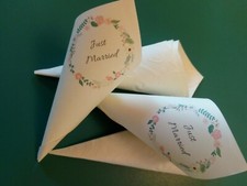 coni matrimonio confezione 50 pezzi per lancio del riso confettata vuoti