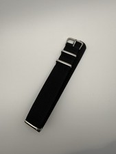 Nylon Black 20mm Watch Band