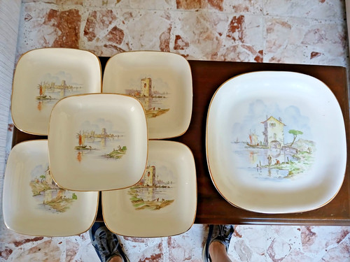 Servizio torta vintage - servizio, da