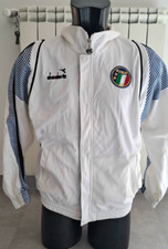 FELPA TUTA TOP TRACKSUIT ZIP VINTAGE DIADORA NAZIONALE ITALIA AZZURRI 1988 tg M