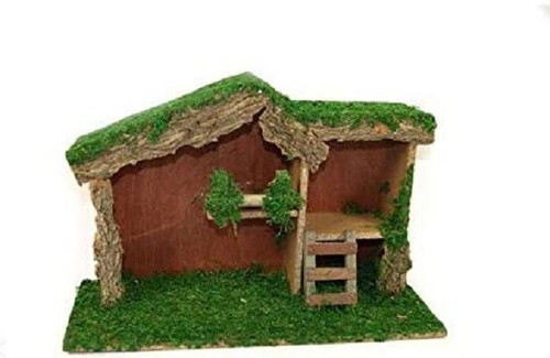 Capanna presepe legno vuota - capanna,