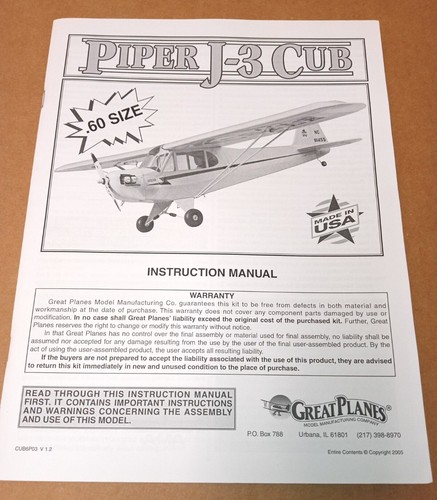 Great planes piper cub - planes, j-3