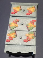 CASSETTIERA CASSETTI MINI MOBILETTO LEGNO SOPRA MOBILE  DECORATO