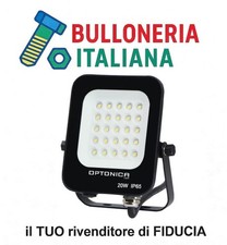OPTONICA Faretto LED 20 W 6000 K 1800 lm IP65 Nero Proiettore Esterno