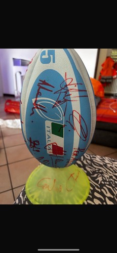 Palla rugby autografata da - autografata,
