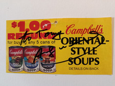 1981 ANDY WARHOL COUPON CAMPBELL'S FIRMATO
