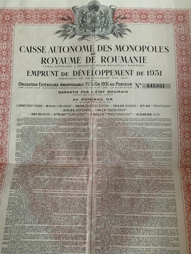 Romania 1931 royaume - romania, roumanie