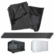 Parete Laterale per Pergola HWC-J32, Set di 4 + Zanzariera Gazebo, 4x3m