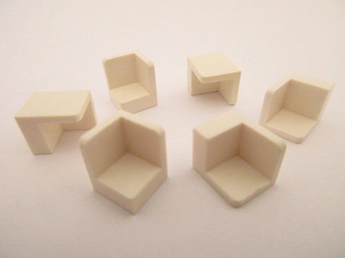 Lego white panel corner - panel,