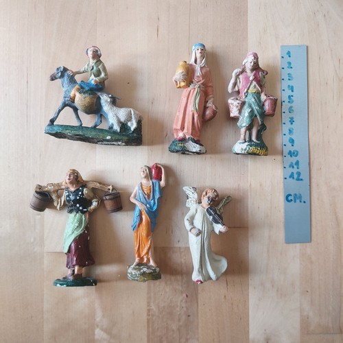 Lotto pastori presepe in - 6,