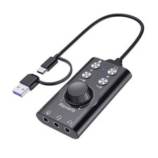 Scheda audio USB USB C 7 1 adattatore audio surround per PC e laptop
