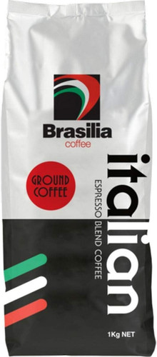 Brasilia ground coffee1kg w - brasilia, b&w