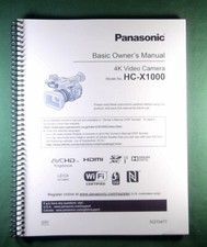 Panasonic HC-X1000 Manuale