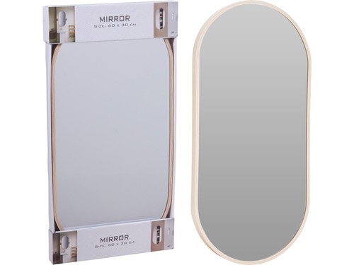 Specchio alu ovale30x60cm - alu,