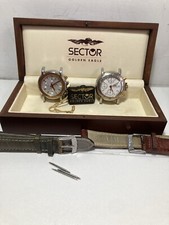 SECTOR CHRONOGRAPH AUTOMATIC GOLDEN EAGLE VINTAGE VALJOUX 7750 COPPIA