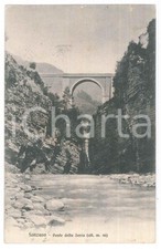 1908 FONZASO (BL) Ponte della Serra *Cartolina postale FP VG