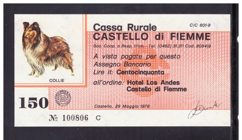 Miniassegno cassa rurale - cassa,