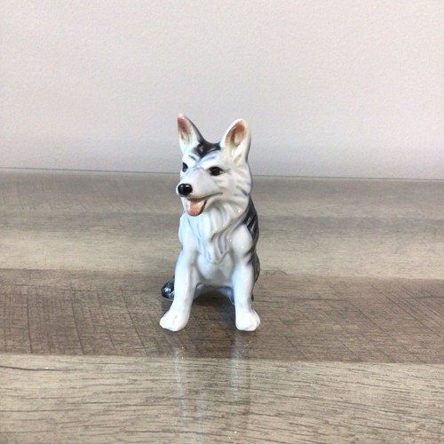Statuina cane seduto vintage