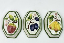 Lotto di 3 - Stampo da Appendere a Parete Vintage Ceramiche Bassano Frutta 7” MADE IN ITALY