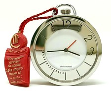 Sveglia orologio in acciaio Cleto Munari modello 9605 vetro zaffiro wakes up 