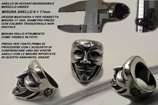 Anello acciaio uomo maschera - anello,