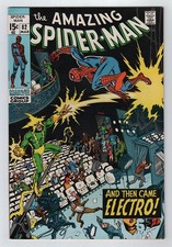 Marvel 1970 AMAZING SPIDER-MAN n. 82 VS. ELECTRO FN/VF 7.0+ Mary Jane, Gwen