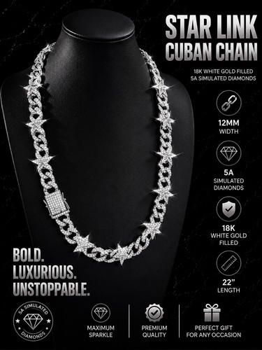 Catena cubana iced out - iced, out,