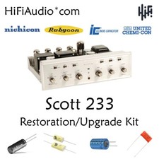 Scott 233 amplificatore valvolare restauro riparazione aggiornamento kit ricostruzione condensatore
