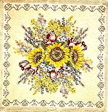 Cuscino arredo gobelin fiore