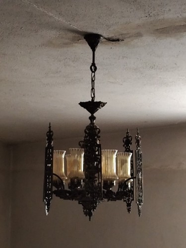 Lampadario luci ottone - 8, in