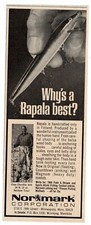 Esca da pesca Normark RAPALA 1969 Chan Chandler 24 libbre pubblicità stampa trota vintage