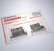 MOBILIFICIO CARBONI S.R.L. BOLOGNA MOBILI DIVANO LETTO DEPLIANT ANNI 60 L0329S6 