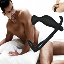 dildo anale sex toys per uomo e donna fallo anal 2 anelli black toy RING plug