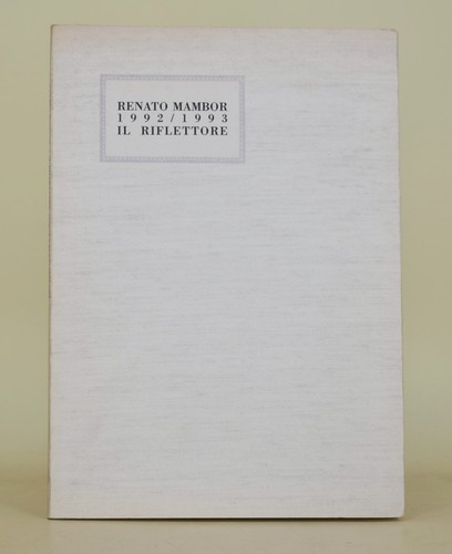 Renato mambor 1992 1993 - mambor, il