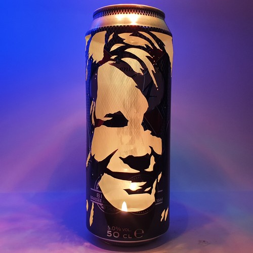 Janis joplin beer can lantern - janis,