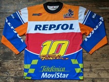 Maglia top vintage Fonsi Nieto 2002 Gran Premio moto corsa grafica Precisport M