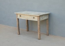 Tavolino scrittoio rustico con cassetto in pioppo, pr. '900 - L 99 x P 58,5 cm!