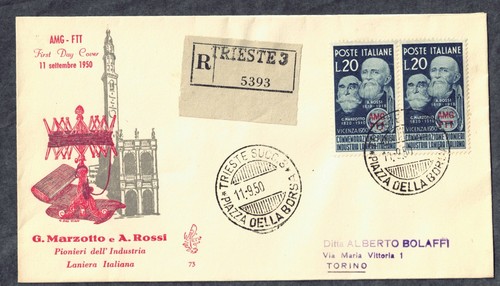 1950 fdc italia trieste zona - italia,