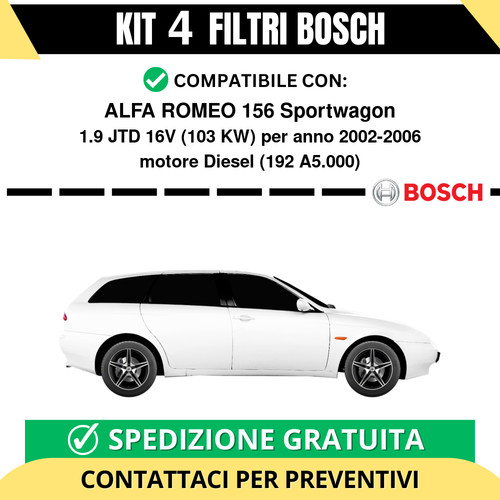 Kit bosch filtri tagliando - bosch,