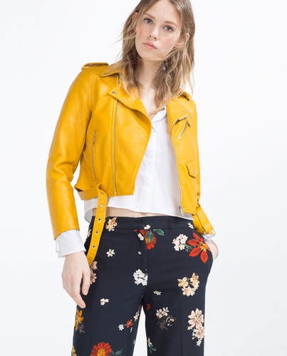 Giacca biker donna zara gialla - biker,