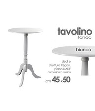 Tavolo Tavolino 50x45cm Legno