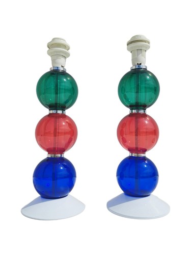 Lampade coppia metallo bianco - lampade,