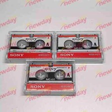 3x MC-60 MC60 Microcassette Vuoto Cassetta Nastro Disco 60 min Nastri