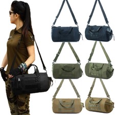 Borsone tattico a botte confezione cilindro a spalla singola MOLLE palestra messenger bag