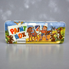 Scatola di latta vintage artista bambino pittura acquerello made in Austria - NOSTALGIA - anni 60