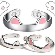 Anello orecchie gatto acciaio - orecchie,