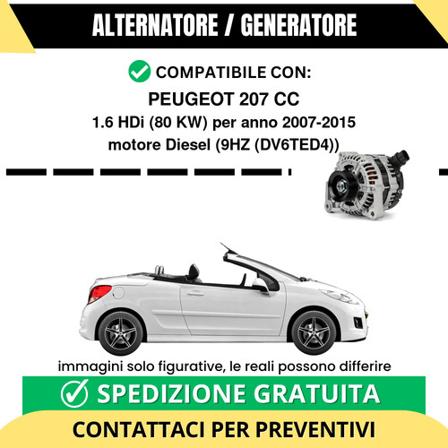 Alternatore peugeot 207 - cc, 1.6